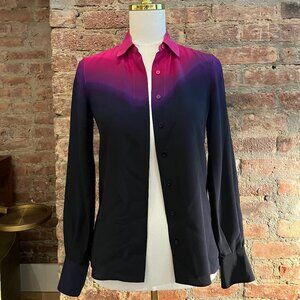 Akris - Silk Ombre Button-Front Blouse - Size 2